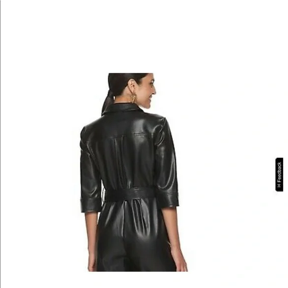 COPY - NWOT Cara Santana Apt. 9 Faux Leather Jumpsuit sz M - Picture 9 of 9